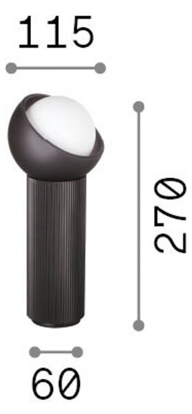 IDEAL LUX Lampa stołowa Bloom, mosiężny / złoty, salon / jadalnia, metal, nowoczesny