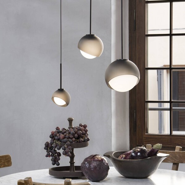 IDEAL LUX Lampa wisząca Bloom, czarny, salon / jadalnia, metal, nowoczesny