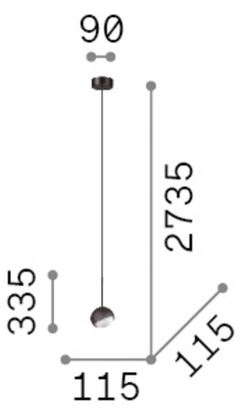 IDEAL LUX Lampa wisząca Bloom, czarny, salon / jadalnia, metal, nowoczesny