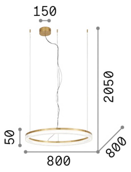 IDEAL LUX Lampa wisząca Crown, biały / opal, salon / jadalnia, metal, nowoczesny