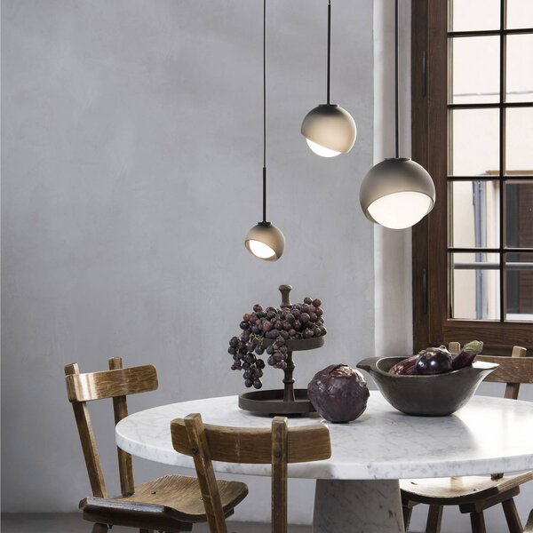 IDEAL LUX Lampa wisząca Bloom, możliwość ściemniania, czarny, salon / jadalnia, metal, nowoczesny