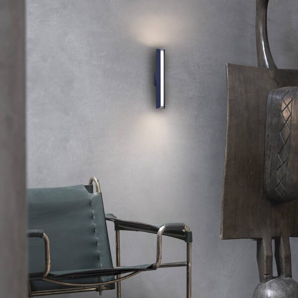 IDEAL LUX Kinkiet Dorica, niebieski, salon / jadalnia, aluminium, nowoczesny