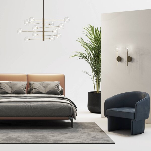 IDEAL LUX Kinkiet Equinoxe, mosiężny / złoty, salon / jadalnia, metal