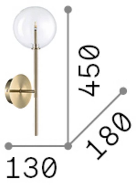 IDEAL LUX Kinkiet Equinoxe, chromowy / srebrny, salon / jadalnia, metal