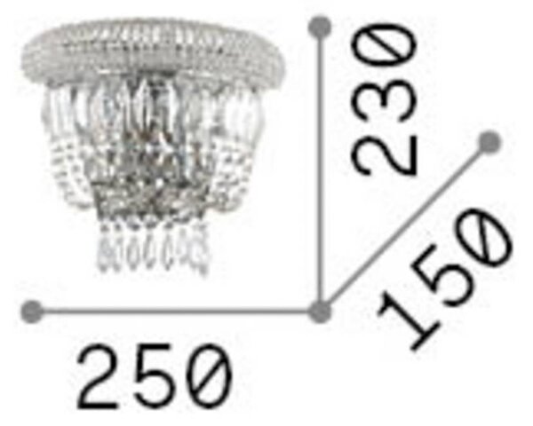 IDEAL LUX Kinkiet Dubai, możliwość ściemniania, chromowy / srebrny, salon / jadalnia, metal