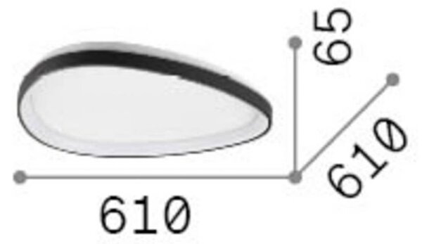 IDEAL LUX Lampa sufitowa Gemini, czarny, salon / jadalnia, metal, nowoczesny