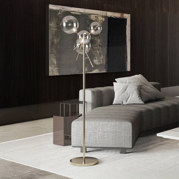 IDEAL LUX Lampa stojąca Equinoxe, chromowy / srebrny, salon / jadalnia, metal