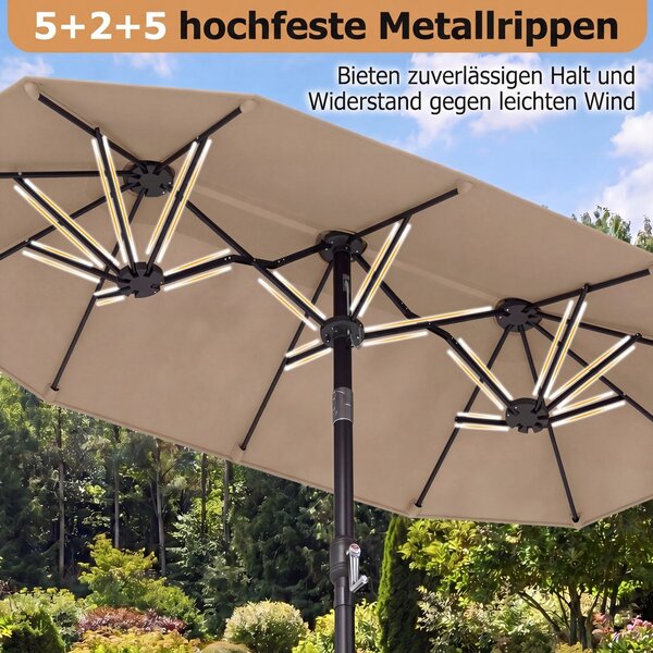 Podwójny parasol ogrodowy