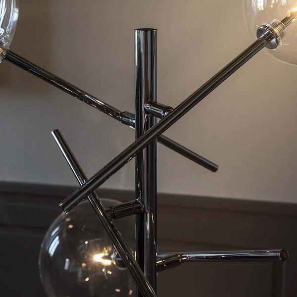 IDEAL LUX Lampa stojąca Equinoxe, chromowy / srebrny, salon / jadalnia, metal