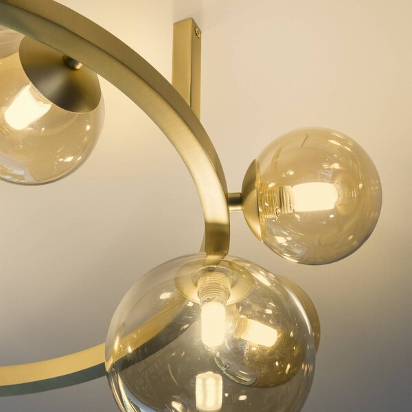 IDEAL LUX Lampa sufitowa Perlage, mosiężny / złoty, salon / jadalnia, metal