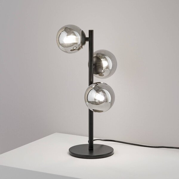 IDEAL LUX Lampa stołowa Perlage, czarny, salon / jadalnia, metal