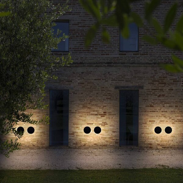 IDEAL LUX Kinkiet zewnętrzny LED Punto, czarny, metal, nowoczesny