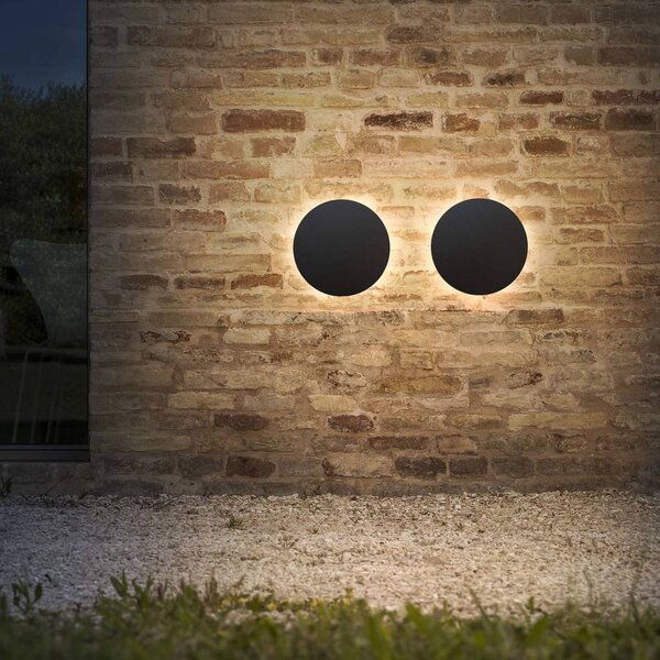 IDEAL LUX Kinkiet zewnętrzny LED Punto, czarny, metal, nowoczesny