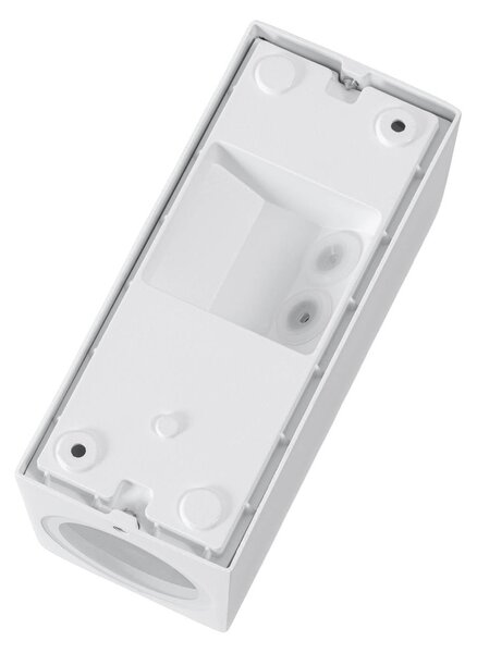Kinkiet zewnętrzny Xava Lucande, możliwość ściemniania, biały / opal, aluminium, nowoczesny