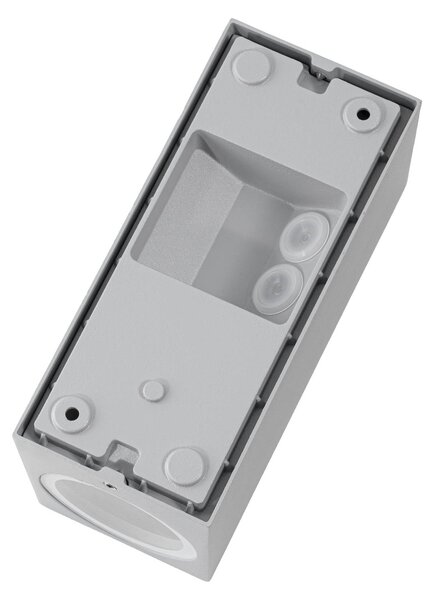 Kinkiet zewnętrzny Xava Lucande, możliwość ściemniania, aluminiowy / szary / cynkowy, aluminium, nowoczesny