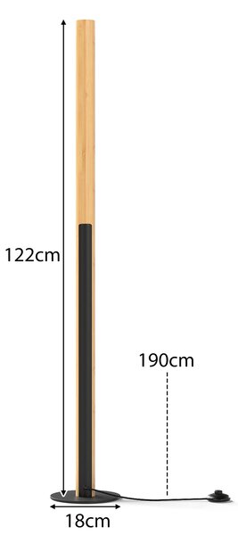Lampa podłogowa z włącznikiem nożnym 122 cm
