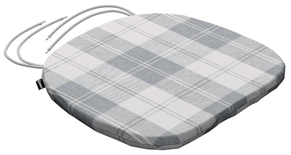 Poduszka na krzesło Bartek kolor szary tkanina strukturalna, wzorzysta