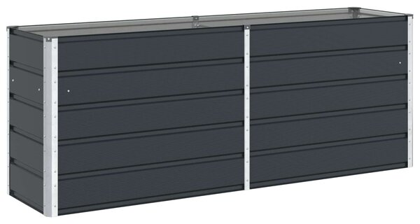 Donica Antracyt 195 x 50 x 75 cm Stal Galwanizowana
