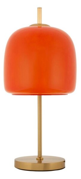 Pomarańczowa/w kolorze złota metalowa lampa stołowa ze szklanym kloszem (wysokość 53 cm) Oldy – Mauro Ferretti