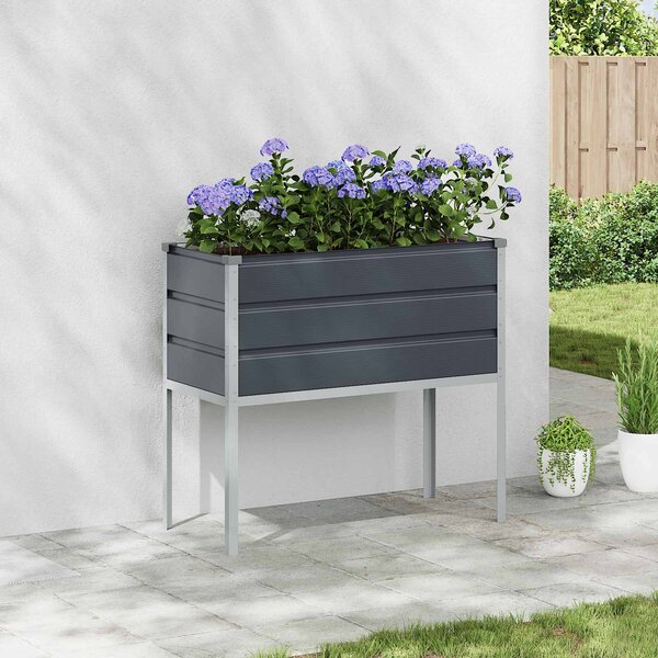 Donica Antracyt 100 x 45 x 90 cm Stal Galwanizowana