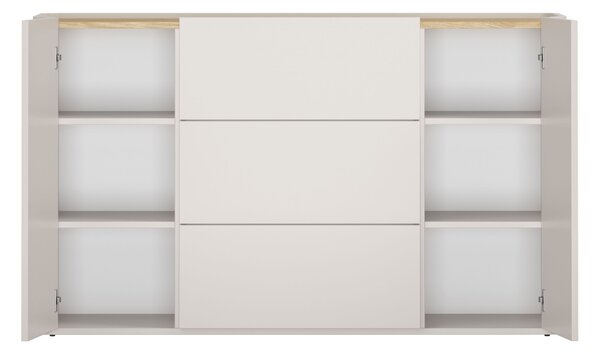 Komoda Elivo 150 cm z szufladami - kaszmir / dąb olejowany
