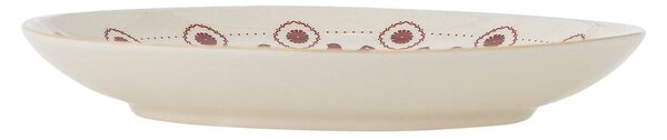 Kremowy kamionkowy talerz deserowy ze świątecznym motywem ø 16 cm Jolly – Bloomingville