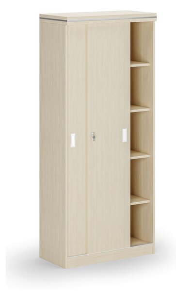 Szafa przesuwna ARRISTO LUX, 800 x 400 x 1836 mm, brzoza
