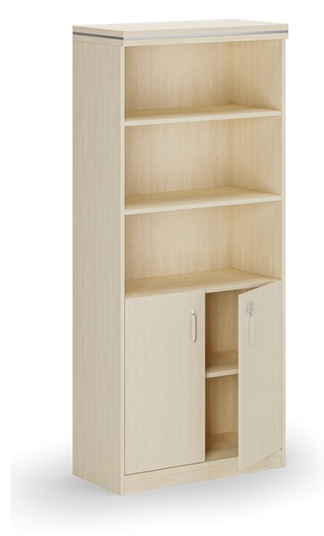 Kombinowana szafa biurowa ARRISTO LUX, 800 x 400 x 1836 mm, brzoza