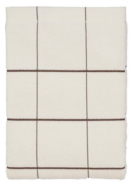 Ręcznik kąpielowy z bawełny organicznej frotte w kolorze kości słoniowej 70x140 cm Vista – Södahl