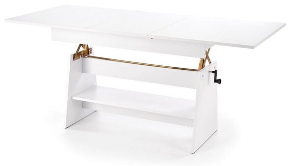 Biały ławostół rozkładany do salonu 120x70cm | Umeblowana.com