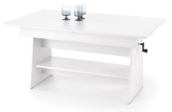 Biały ławostół rozkładany do salonu 120x70cm | Umeblowana.com