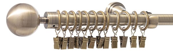 Karnisz pojedynczy Elegant antique brass 160cm