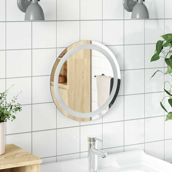 Lustro łazienkowe z LED, okrągłe, 40 cm