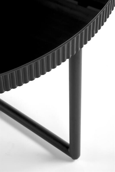 Kompaktowa ława do salonu 60 cm czerń | Umeblowana.com