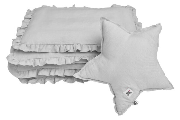 Bellamy Lniana poduszka dekoracyjna STAR STONE GRAY