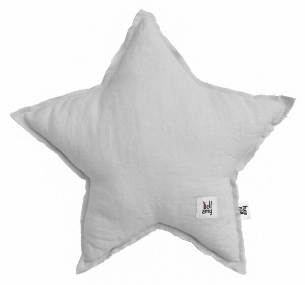 Bellamy Lniana poduszka dekoracyjna STAR STONE GRAY