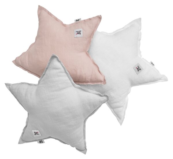 Bellamy Lniana poduszka dekoracyjna STAR STONE GRAY