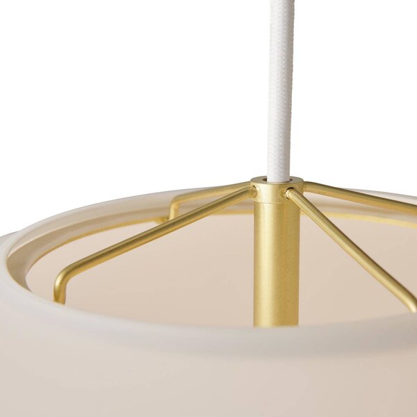 DFTP by Nordlux Lampa wisząca szklana Navone, możliwość ściemniania, biały / opal, salon / jadalnia, szkło