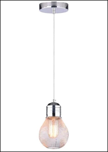Industrialna chromowana lampa wisząca 8X K532 S4-M42