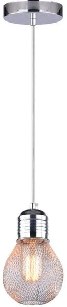 Industrialna chromowana lampa wisząca 8X K532 S4-M42