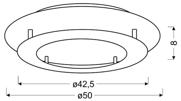 Złoty nowoczesny okrągły plafon LED 50 cm - D156-Vetrix