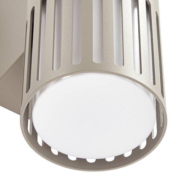 Kinkiet zewnętrzny Lurinda Lindby, możliwość ściemniania, aluminiowy / szary / cynkowy, metal, nowoczesny