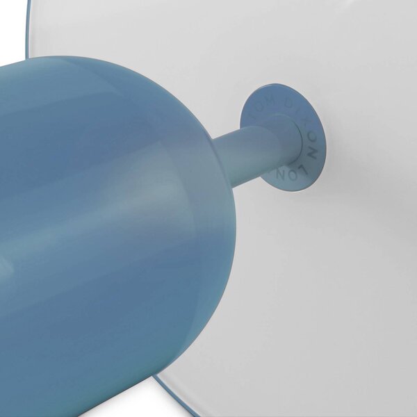 Tom Dixon Lampa stołowa na akumulator BELL PORTABLE, jasnoniebieska 28 cm IP44 możliwość ściemniania, niebieski, salon / jadalnia, tworzywo sztuczne, design