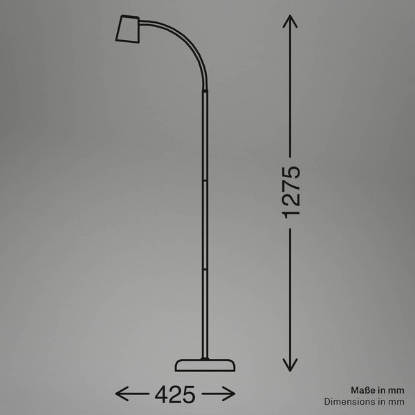 Briloner Lampa stojąca Skriva, kremowy / amber, salon / jadalnia, metal, nowoczesny