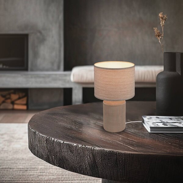 Briloner Lampa stołowa Ino, brązowy / rdzawy, salon / jadalnia, ceramika