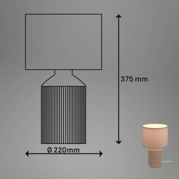 Briloner Lampa stołowa Ino, brązowy / rdzawy, salon / jadalnia, ceramika