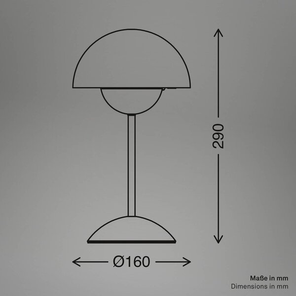 Briloner Lampa stołowa LED z akumulatorem Kugle, biała, metalowa, IP44, ściemniana możliwość ściemniania, biały / opal, salon / jadalnia, metal, nowoczesny