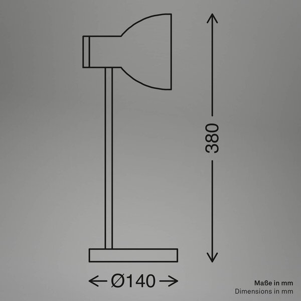 Briloner Lampa stołowa Prep, biały / opal, salon / jadalnia, metal, skandynawski