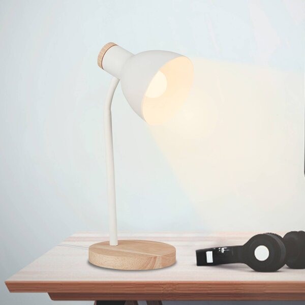 Briloner Lampa stołowa Prep, biały / opal, salon / jadalnia, metal, skandynawski