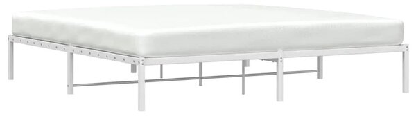 Białe minimalistyczne łóżko metalowe 200x200 cm B0-A40